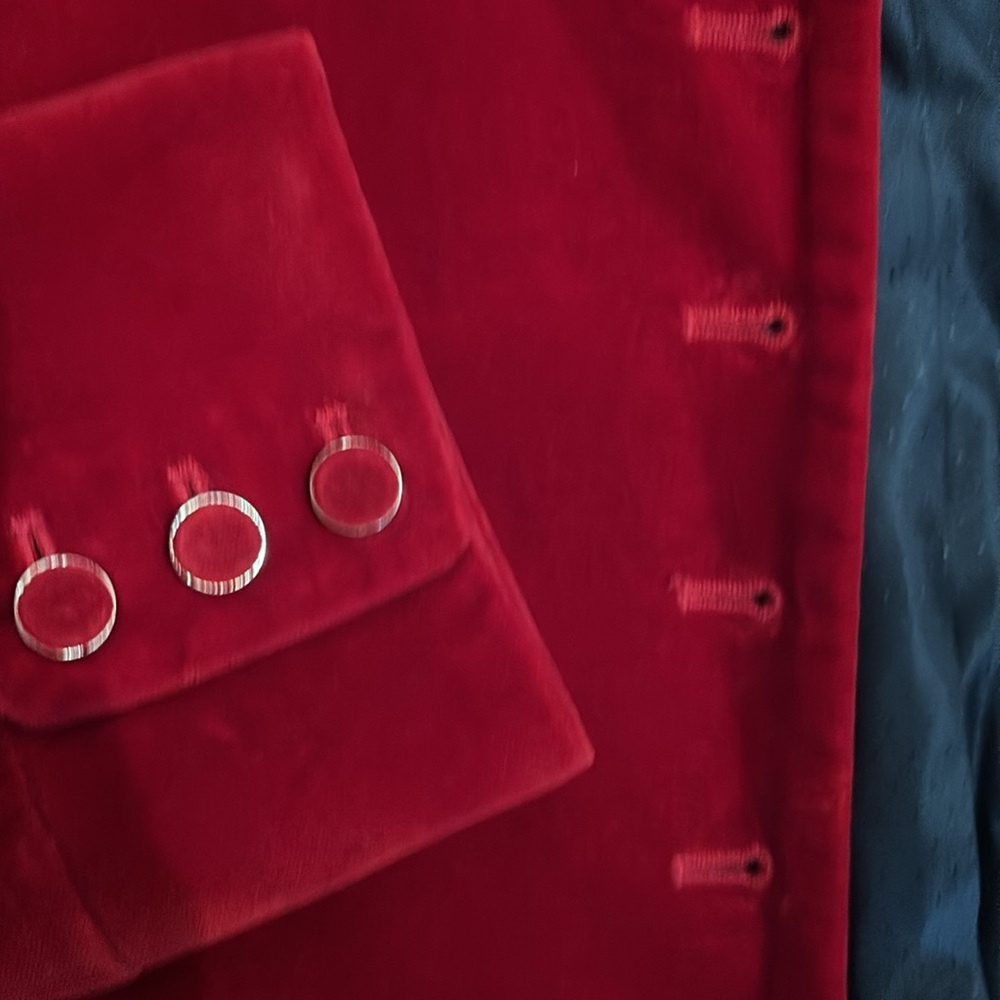 Sezane Red Marlys Button-Front Jacket - Picture 9 of 13
